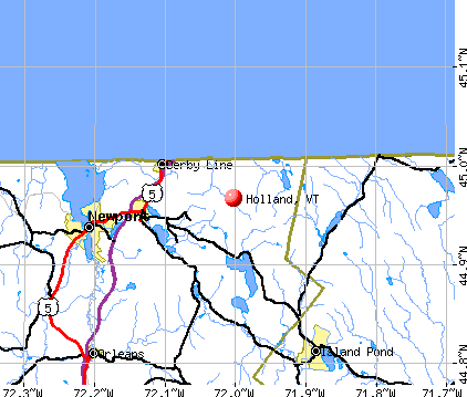 Holland, VT map