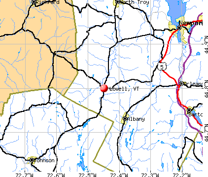 Lowell, VT map
