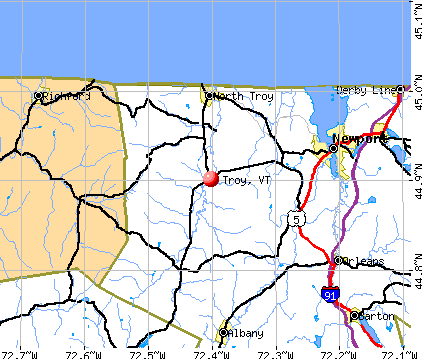 Troy, VT map