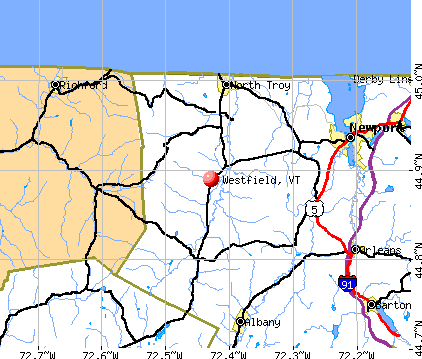 Westfield, VT map