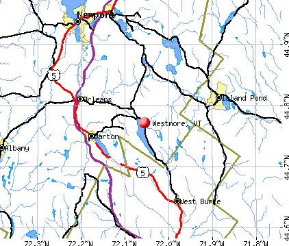 Westmore, VT map