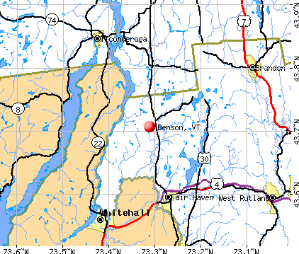 Benson, VT map