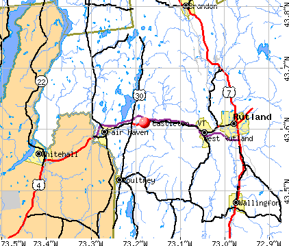 Castleton, VT map