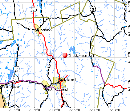 Chittenden, VT map