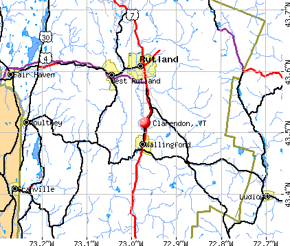 Clarendon, VT map