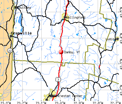 Danby, VT map