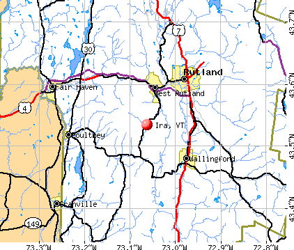 Ira, VT map
