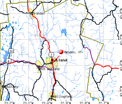 Mendon, VT map