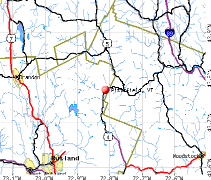 Pittsfield, VT map