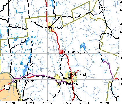 Pittsford, VT map