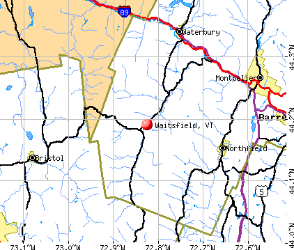 Waitsfield, VT map