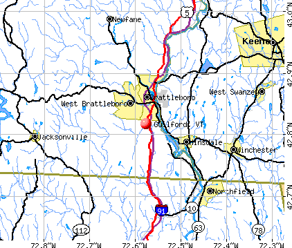 Guilford, VT map