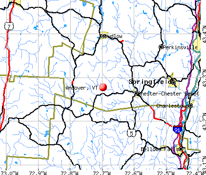 Andover, VT map
