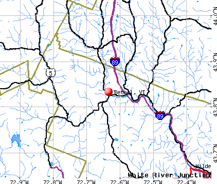 Bethel, VT map