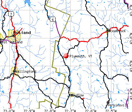Plymouth, VT map