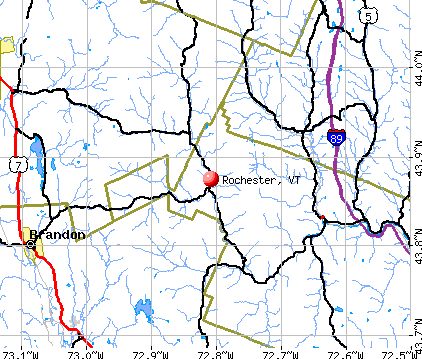 Rochester, VT map