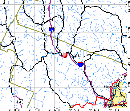 Royalton, VT map