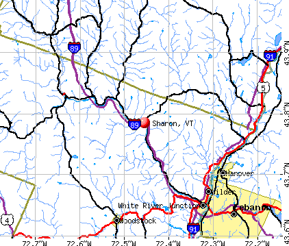 Sharon, VT map
