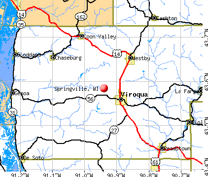 Springville, WI map