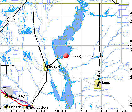 Strongs Prairie, WI map