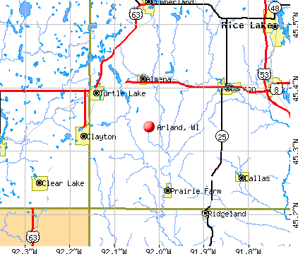 Arland, WI map