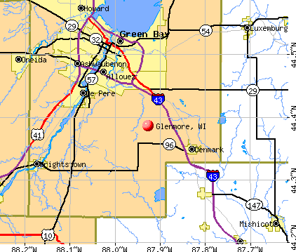 Glenmore, WI map