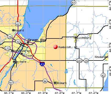Humboldt, WI map