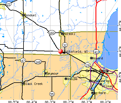 Pittsfield, WI map