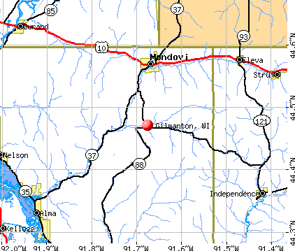 Gilmanton, WI map