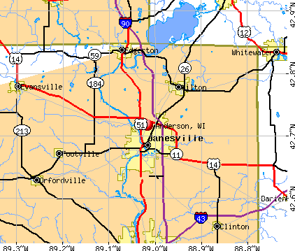 Anderson, WI map