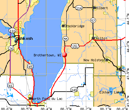 Brothertown, WI map