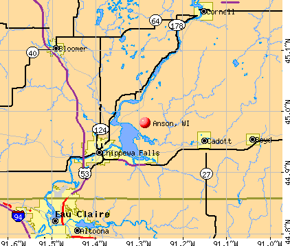 Anson, WI map