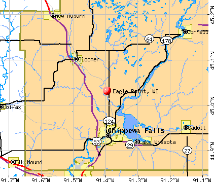 Eagle Point, WI map