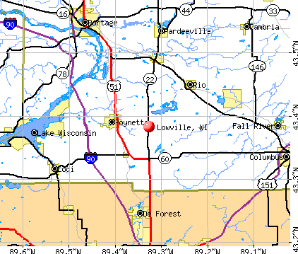 Lowville, WI map
