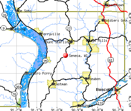 Seneca, WI map