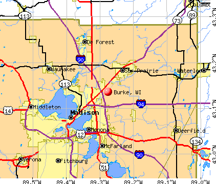 Burke, WI map