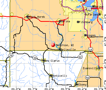 Montrose, WI map