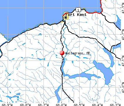 Wallagrass, ME map