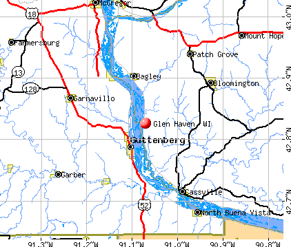 Glen Haven, WI map