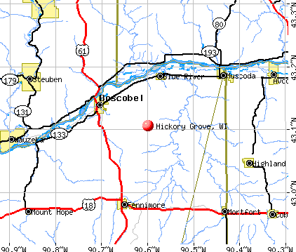 Hickory Grove, WI map
