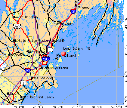 Long Island, ME map