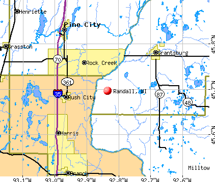 Randall, WI map