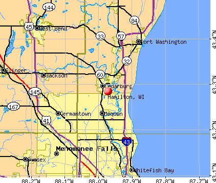 Hamilton, WI map