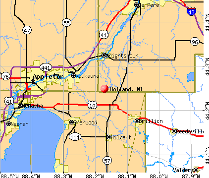 Holland, WI map