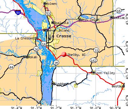 Shelby, WI map