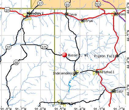 Russell, WI map