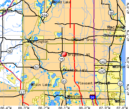 Brighton, WI map