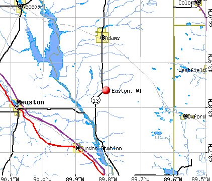 Easton, WI map