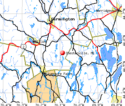 Chesterville, ME map