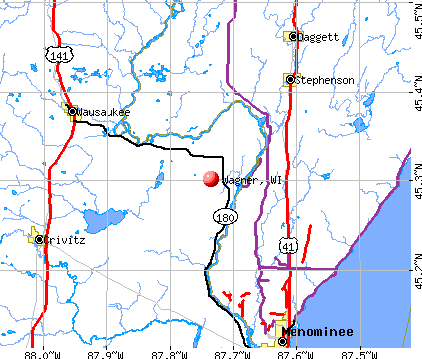 Wagner, WI map